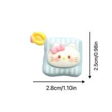 16pcs Sanrio Cat Glossy Resin Baking Accessories DIY Jewelry, Includes Phone Cases, Fridge Magnets, Hair Clips, Cartoon Design