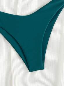 Nuovo set da bikini alla moda e sexy da donna con reggiseno con ferretto e tinta unita