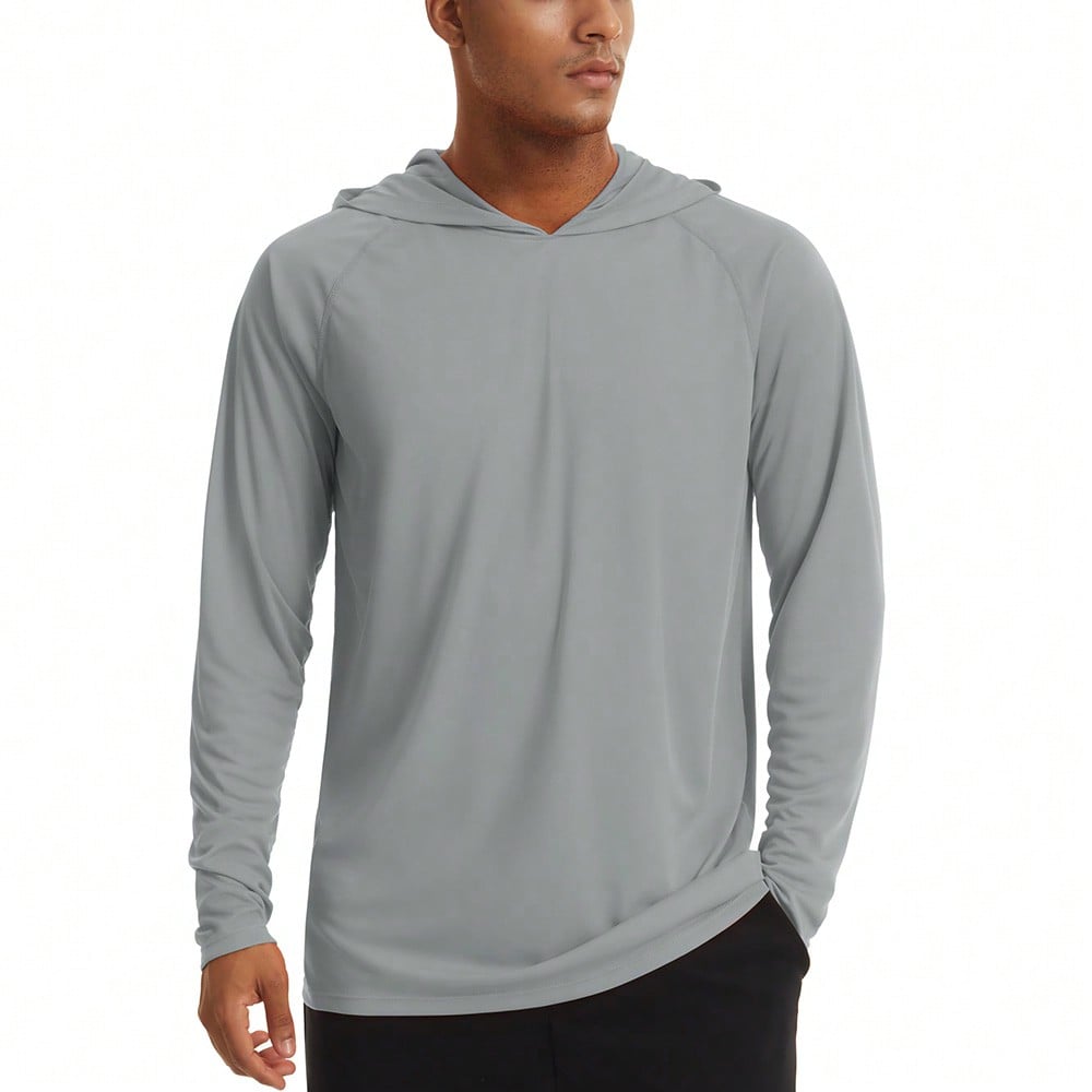 Camisa de manga larga con protección solar UPF 50+ para hombres, de secado rápido, ligera y transpirable, de tela suave, adecuada para senderismo y