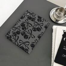 1 款灰色平板电脑保护套，樱桃蝴蝶结图案，简约翻盖设计，时尚甜美，酷炫风格。这款平板电脑保护套带有笔槽，兼容 iPad 10.9/10.2/Air 第五代/Pro 11/第十代/9.7/Air 2/iPad（第七代）/iPad（第八代）/iPad Air 4/5/iPad Pro 11/iPad 第十代 10.9 英寸（2022 款）智能保护套/iPad Air 13（M3 2025 款）/iPad Air 11（M3 2025 款）/iPad Air 11（M3 2025 款）/iPad 11（A16 2025 款）/Galaxy Tab S10+/S9/A9，具备自动休眠/唤醒功能。 - 彩色 - 查看 4