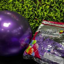 Metallic Latex Balloon Balloon 50 Units - Size 12 Different Colors - Red Violet - View 5