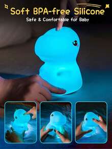 1 pièce Veilleuse en silicone de dinosaure, veilleuse portable en silicone RGB de 16 couleurs changeantes, lumières rechargeables USB convenant aux cadeaux de dinosaure pour Halloween, Noël et fête, idéal pour la décoration de la maison