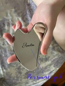 1pc Custom Stainless Steel Heart Shaped Gua Sha Facial Massage Tool, Portable Muscle Relaxation Massage Board, Stainless Steel Gua Sha Facial Tool - Facial Massage Tool - Smooth Sturdy Metal Gua Sha Tool For Facial Body Reduce Swelling - Heart Shaped Massage Scraper (Silver) Stainless Steel Gua Sha Facial Tool Metal Gua Sha Tightening Massage Gua Sha Beauty Tool For Body Eye Neck Massager