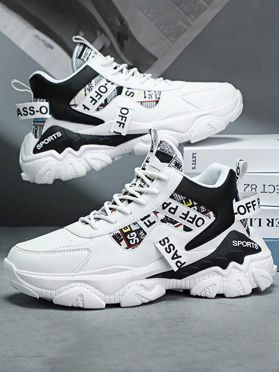 Men Sneakers - Black and White - View 1
