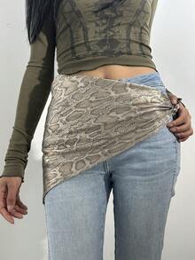 1 chiếc khăn quàng cổ họa tiết da rắn cổ điển, khăn trùm đầu thanh lịch dành cho nữ, khăn che nắng ngoài trời, phụ kiện váy áo. - Nhiều màu - Xem 3