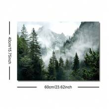 1 幅无框北欧自然风景墙面艺术帆布海报印刷绿色森林山脉摄影画适用于公寓、客厅、卧室、现代家居装饰 - 彩色 - 查看 10