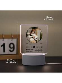 1 szt., personalizowane zdjęcia, personalizowane, spersonalizowane, czterokształtne światła muzyczne, personalizowane zdjęcia, dziel się ulubionymi wspomnieniami i najcenniejszymi chwilami, sztuka ścienna, prezenty dla nauczycieli, dzieci, kochanków, dziewczyn