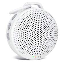 JUSLACO Machine anti-bruit blanc, 21 sons apaisants, machine à sons pour le sommeil avec batterie 2000 mAh, machine à sons portable avec minuterie et mémoire pour la maison, le bureau, les voyages et le yoga, blanc/rose