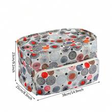 1pc Colourful Circle Pattern Yarn Crochet Hookah Storage Ladies Tote Bag, Square Wool Storage Bag, Oversized Portable Storage Bag Suitable For All Kinds Of Miscellaneous Storage, Suitable For Outing Use, Mother's Day Gift
