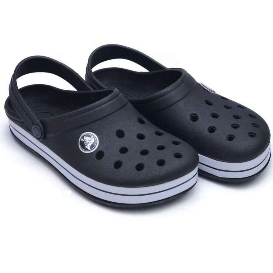 Unisex Comfortable Non-Slip Simple Beach Babouch Sandal - Black - View 1