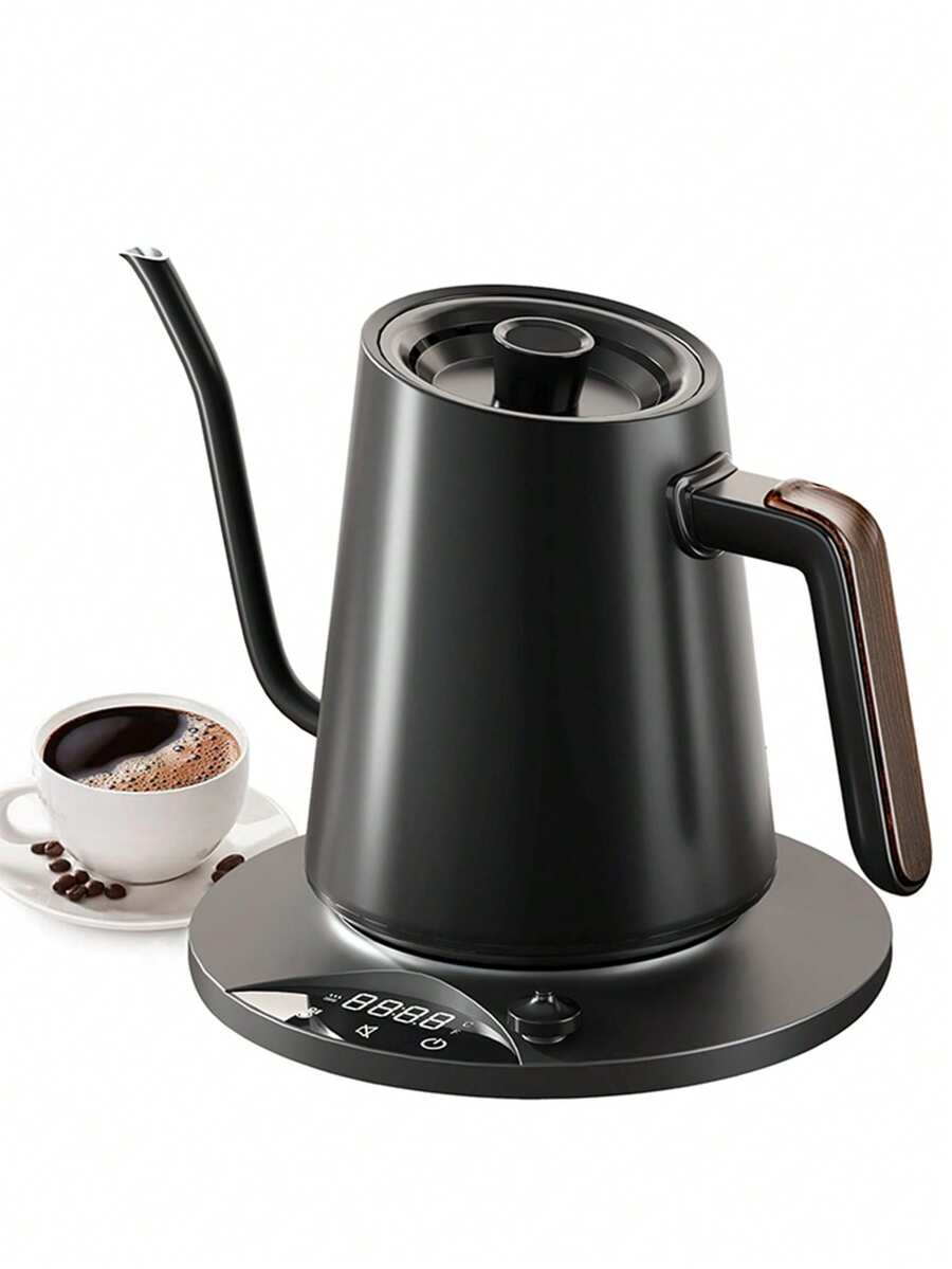 Bouilloire à col de cygne électrique, contrôle de température ±1 °C, pour le café et le thé filtrés, intérieur en acier inoxydable 304, bouilloires électriques à chauffage rapide pour faire bouillir l'eau