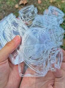 20 piezas/40 piezas Marcapáginas transparente de PVC que puede contener flores y mariposas secas reales, con números de página decorados a mano, adecuado para lectores, entusiastas de las flores secas, bookworms, regalos DIY, regalos de Año Nuevo (no incluye flores)