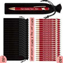 Customized Luxury Soft-Touch Ballpoint Pens With Black Pencil Cases - Personalized Writing Tools, Suitable Names And Company Websites, Perfect Gifts For Men, Anniversaries, Birthdays, And Graduation Season Presents,New Job, Office Supplies - Multicolor - View 4