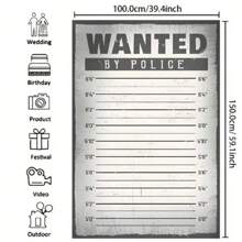 Police Lineup Background Height Chart Suspect Photography Background Police Theme Suspect Mystery Party Decoration Background Portrait Photography Background Vinyl