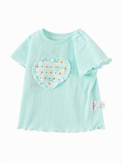 Balabala Baby Short Sleeve T-Shirt Girls' Top 2025 Summer Sweet