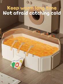 Portable Foldable Home Bathtub, Large & Extended Washing & Bathing Basin, Thickened Composite Board Bathtub, Hot Water Insulation Bathing Tub, Family Fun Water Play Pool, Ball Pit Bathroom Accessories Back To School