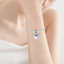 Silver Plated Charm Turtle Crab Small Fish Gear Ocean Series Charm Bead Is Suitable For Diy Female Bracelet Pendants