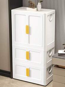 5/4/3/2/1 Easy-Install Thickened Baby Wardrobe, Nursery Storage Cabinet, Household Snacks & Clothes Organizer Box, Children Small Closet - Multicolor - View 2