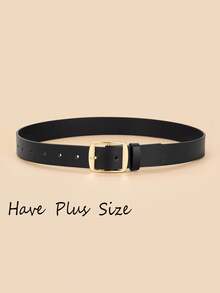 1pc Plus Size Women's Fashion Gold Sun Buckle Decoration Belt, Versatile & Suitable For Daily Use Summer, School Fall, Autumn, Halloween - Gold Buckle - View 3