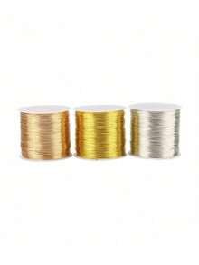 100M/Roll Gold Silver Color Metal Wire,High-Quality Stainless Steel Jewelry Wire,Non-Fading, Non-Rusting, High-Color Fastness, Durable, For Bracelet Necklace DIY Colorfast Beading Wire,Jewelry Cord,String Handcraft Making - 彩色 - 查看 7