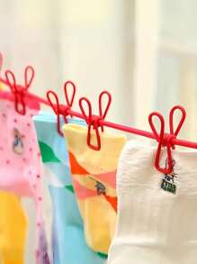 Portable Elastic Retractable Clothesline With 12 Clips - Elastic PVC Coated, Length 70.87 Inch, Suitable For Outdoor Travel And Home Use, Suitable For Backyard, Resort Hotel, Balcony Clothes Drying, Travel Clothesline For Socks And Small Items | Durable Clips, Clothesline Wear Resistant