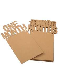 1 件婴儿 1 岁生日派对摄影背景，1-12 个月相框横幅，适用于 1 岁生日摄影道具 - 卡其色 - 查看 5