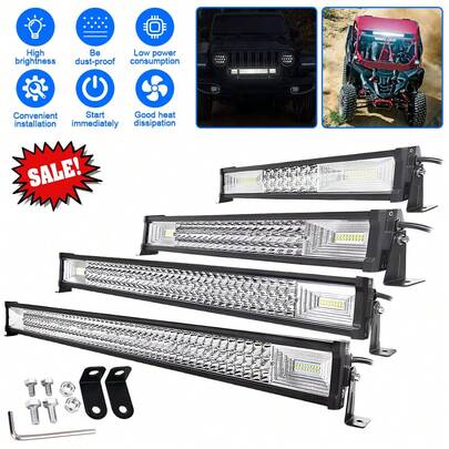 Bright And Sturdy Triple Row LED Front Bumper Light – Perfect For Off-Road And Nighttime Driving