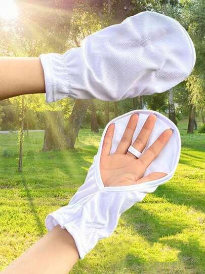 1 双女士夏季露指手套，轻便骑行和驾驶手套，防紫外线袖套，户外运动手套，女士礼物