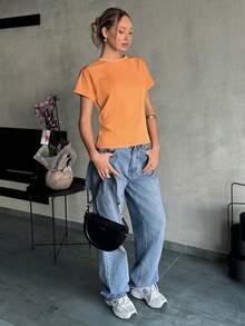 Women T-Shirts - Orange - View 3