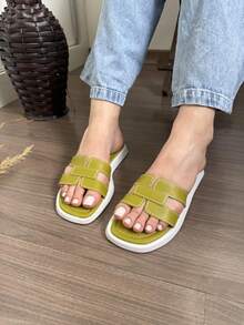 Women's Casual Comfortable Sandals, Popular - Tunika 4027 - Màu xanh Ô liu - Xem 3