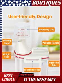 2 envases para almacenamiento de cereales, dispensador de arroz, envase para cereales, caja de arroz, envase para almacenamiento de harina, contenedor de harina, dispensador de arroz, envase para almacenamiento de granos, envases para harina y azúcar, envase dispensador de cereales, almacenamiento de arroz, envase para almacenamiento de arroz, envase para almacenamiento de alimento para perros, dispensador de cereales, envases de almacenamiento de alimento para mascotas, envase de alimento para perros, envase de alimento para mascotas, envase hermético de almacenamiento de alimento para perros, envase de almacenamiento de semillas para pájaros, envase de alimento para gatos, contenedor de alimento para perros, envase de almacenamiento de arroz, envase de almacenamiento de alimentos de cocina de plástico para la despensa con vaso, envase pequeño de almacenamiento de alimento para perros y gatos con dispensador - Rojo y rojo - Ver 4
