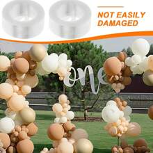 3pcs Balloon Strips Party Supplies, 16.4Ft White Balloon Arch Decoration For Wedding, Party, Birthday, Graduation