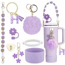 Accesorios de decoración de la Copa , Tapa de pajita de 8-9 mm, Botas de silicona compatibles con vasos de 30 y 40 onzas de la Cup, regalo de Navidad para niñas, regalo DIY creativo, decoración de Acción de Gracias, decoración de regalo para amigos, decoración de fiesta de Navidad, accesorios , vaso de Navidad, útiles escolares
