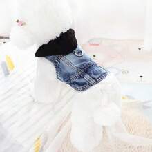 1pc New Hooded Harness Vest, Suitable For Small Dogs Like Poodle, Bichon Frise, Teddy, Spring/Autumn Pet Clothes