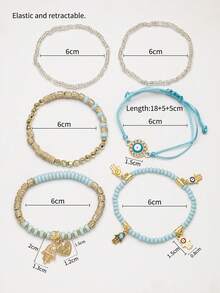 Six Retro Devil's Eye Bracelets For Women To Wear On Festivals. - View 4