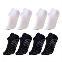 8 Pairs Soft, Lightweight, Breathable Short Yoga Socks For Women, Suitable For Spring/Autumn Daily Wear, Pilates, Yoga, Aerobics, Outdoor Running, Cycling, Hiking - Multicolor - View 22