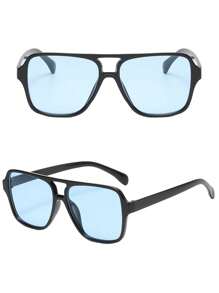 1 par de gafas de sol de aviador con marco grande de estilo retro unisex, diseño casual de moda adecuado para vacaciones, viajes, deportes, conducir, festivales, salidas, accesorios de verano, vacaciones, viajes familiares, protección UV, golf, senderismo, atuendo elegante , estilo de calle, actividades al aire libre, pesca, protección solar, sombra de vacaciones, salida, playa, vacaciones y regalo para familiares y amigos