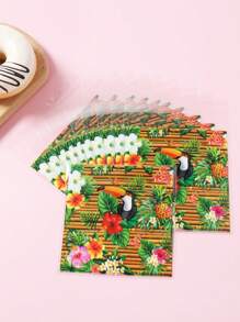 50/100 Stücke Selbstverschließende Süßigkeitenverpackung im Hawaii-Stil, Geschenktüte mit Hawaii-Vogel- und tropischem Blumenmuster, Geschenkverpackung, Hawaii-Party, Snack-/Keksverpackung, Süßigkeitenverpackung, Hawaii-Party-Deko, Sommer-Party-Deko, Geburtstagsdekoration, Bridal-Shower-Gastgeschenke, Feiertags-Party-Bedarf