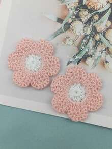 30 piezas/set Decoración de costura de bricolaje poliéster moderno de color mixto con diseño floral