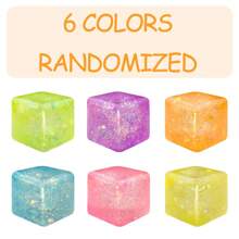 2/4/8/16 Stück langsam steigende Quetsch-Stresslinderungswürfel, Teigdruckball - weiche Fidget-Spielsachen für Büro, Klassenzimmer, Fokus-Party-Geschenke, Strumpfhalter, Osterkorb-Füllungen, sensorische Dehnung für Erwachsene (3cm/1,18 Zoll)