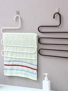 1pc Multi-Functional S-Type Pants Hanger For Closet Storage Magic Trousers Rack Space-Saving Pants Organizer For Household Multiple Layers Clothes Hanger Clip Organizer For Skirts Dresses Shorts Cargo Pants Storage - Keep Your Closet Tidy - Multicolor - View 8