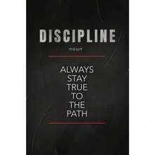1 件可选画框现代信仰纪律和专注定义海报激励鼓舞人心帆布画墙面艺术适用于家庭办公室房间装饰 - 彩色 - 查看 13