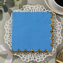 100pcs, 25 Solid Color Hot Stamping Shaped Napkins In 4 Colors Each, Wedding, Birthday, Garden, Party Decoration Napkins, Used For Restaurant, Kitchen, Coffee Shop Decoration Supplies - Multicolor - View 9