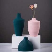 Creative Frosted Matte Unglazed Ceramic Vase European Style Simple Flower Arrangement Dried Flowers Living Room TV Cabinet Dining Table Home Decoration Ornaments Hydroponic Vase