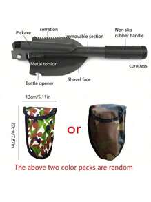 Outdoor Survival & Camping Four-In-One Multifunctional Folding Shovel - Made Of Durable Stainless Steel, With Saw, And Bottle Opener Camping Stuff