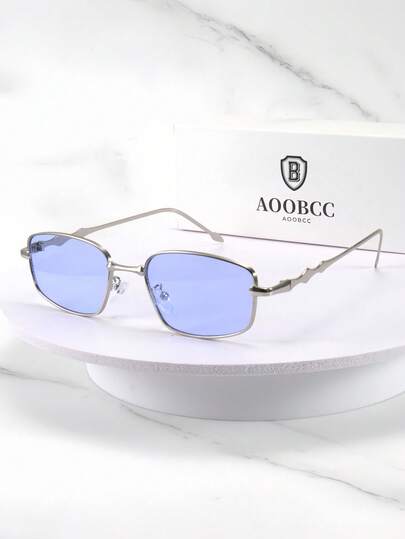 1pc Unisex Retro Oval High-Quality Minimalist Fashion Decorative Glasses, Suitable For Driving, Travel, Casual, Daily Party Use