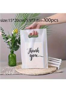 100入組耐用黑色感謝禮品袋-時尚且可重複使用的珠寶、服裝、化妝品、手工藝品攜帶便攜包裝，派對禮物和日常使用 - 彩色 - 查看 26
