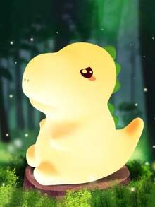 1 pièce Veilleuse en silicone de dinosaure, veilleuse portable en silicone RGB de 16 couleurs changeantes, lumières rechargeables USB convenant aux cadeaux de dinosaure pour Halloween, Noël et fête, idéal pour la décoration de la maison