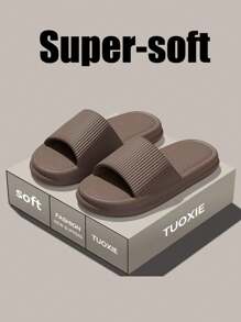 Men's EVA Slippers, Casual Non-Slip Slide Sandals, Open Toe, Suitable For Indoor, Outdoor, Beach, Shower, All Season, Comfortable Unisex Slippers