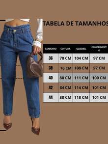 Women's High Waisted Marbled Mom Jeans - 藍色 - 查看 6